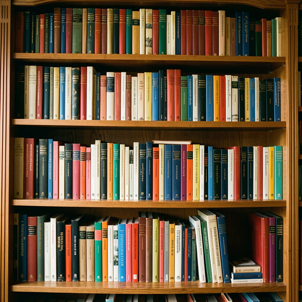 Elegant private library with organized book collection